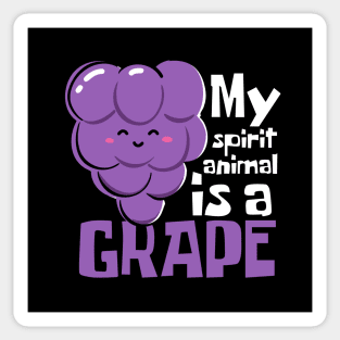 My Spirit Animal Is A Grape Funny Sticker
